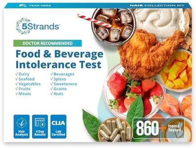 5Strands Food & Beverage Intolerance Test for Adults & Kids, 868 Items Tested, Gluten & Lactose, at-Home Sensitivity Testing, Hair Analysis, Gut Health Test, Results in 4 Days