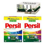 Persil POWDER Laundry Detergent Combe Set. INCLUDES 1 X Universal Powder, 4.55 kg (75 Wash Loads), 1 X Color Powder, 4.55 kg (75 Wash Loads)