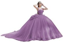 LuxeEspy Dusty Mauve Quinceanera Dresses with Butterfly Puffy Sweet 18 Dresses Spaghetti Straps Crinolinas Dresses for Quinceanera Size 6