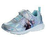 Disney Frozen Queen Elsa & Anna Characters Girls Shoes - Lightweight and Breathable - Light UP (7) Blue Lilac