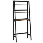 SONGMICS Over The Toilet Storage Organizer, 3-Tier Bathroom Space Saver, Multifunctional Toilet Storage Shelf, Bamboo Frame, Each Shelf Holds Up to 33 lb, Easy to Assemble, Rustic Brown, UBTS011B01