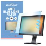 VistaProtect - Premium Anti Blue Light Filter & UV Protector for Monitors and PC Computer Screens, Easy On/Off Removable (Universal 26" to 27" inches)