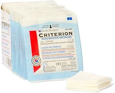Henry Schein Rayon/Polyester Blend Non-Woven Sponges, 2 in x 2 in 4 Ply Sterile, 4-Ply, 50/Pack- 60 Packs, Total 3000 Counts
