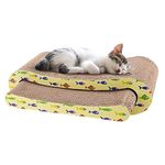 Foodie Puppies Cardboard Scratching Post with Catnip for Cats & Kittens - (Infinity-Sign Scratcher) | Corrugated Scratcher for Indoor and Furniture Protection, Durable Texture (Color May Vary)