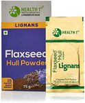 HEALTH 1st Flaxseed Hull Powder Lignans, 75 Grams (15 sachets x 5 Gm)