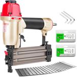 meite F50C Air Brad Nailer with 2000PCS Brad Nails (32mm, 50mm Each Size 1000PCS), Pneumatic 18 Gauge Brad Nailer Small Finish Nail Gun for Trim Work, Fires 18 Gauge Brad Nails 15 mm to 50 mm