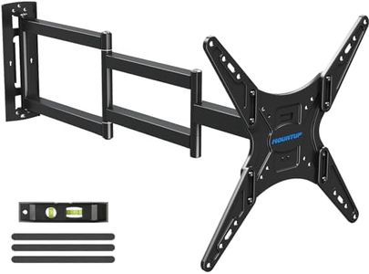 MOUNTUP Long Arm TV Wall Mount for Most 26-65 Inch TVs, Corner TV Mount with 37.4 Inch Extension Arm, Smooth Swivel Tilt Single Stud Full Motion TV Bracket Max VESA 400x400mm, Holds to 77 lbs, MU0047