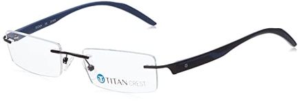 Titan Black Colored Square Shaped Eyeglasses With Polarized Lens Technology for Men and Women(T2267A1A1V)