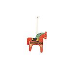 Creative Co-Op 5" H Hand-Painted Paper Mache Horse, Multi Color Textile Ornaments, 5" L x 1" W x 5" H