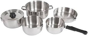 Stansport Premium Quality Stainless Steel 7 Piece Deluxe Family Cookset