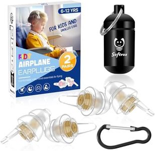 Softvox Kids Earplugs 2 Pairs – Pressure Relief & Preventing Ear Pain for Children (6-12 yrs) Adults with Small Ear Canals, Reusable Noise Sensitivity Ear Plugs for Home, School, Playtime & Beyond