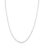 Kooljewelry 10k White Gold Singapore Chain Necklace For Women - Real Gold (choose from 0.7mm, 1mm, 1.4mm, 1.7mm width - sizes from 14 to 30 inches long), 18 inch, White Gold, No Gemstone