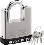 H&S 5 Keys 60mm Heavy Duty Warehouse Container Garage Shed Shutter Padlock Gate Chain Lock