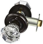 Emtek 8200-OT-US10B Old Town Clear Crystal Privacy Bed/Bath Door Knob, Regular Rosette, Oil Rubbed Bronze
