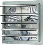 iLiving - 18" Wall Mounted Shutter Exhaust Fan - Automatic Shutter - Single Speed - Vent Fan for Home Attic, Shed, or Garage Ventilation, 3852 CFM, 5800 SQF Coverage Area, Silver (ILG8SF18S)