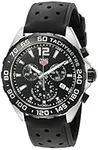 TAG Heuer Men's 43mm Black Rubber Band Steel Case Swiss Quartz Chronograph Watch CAZ1010.FT8024