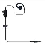 MONICONA C Shape Wired Ear Hook Earphone Headset PTT Mic for Motorola EVX-S24 Yaese VX-6R FT-270R Icom IC-4300L IC-M25 Standard Horizon HX320 HX210 HX40 HX890