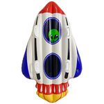 Snowfun: Alien Inflatable Rocket Snow Tube - 2 Person - Double Seat - for Kids & Adults, Durable Outdoor Winter Snow Sled, Cold Resistant