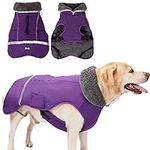 Dog Cold Weather Coats for Small Medium Large Gogs Outdoor Indoor Activities-Warm Dog Winter Clothes Jackets - Waterproof Windproof Reflective Retro Style Dog Vest