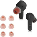 kwmobile 6X Replacement Ear Tips Compatible with JBL Tune 230 NC TWS / T230NC - Silicone Tips for Earphones - White