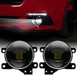 LitMiRaCle LED Fog Light, Modular Bumper Lamps Accessories, Ultra-Bright Lamp Assembly Fit for Ford Mustang 2015 2016 2017, Replacement FR3Z15200A, FR3Z-15200-A, FO2592234 Black