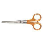 Fiskars Universal Scissors, Length: 17 cm, For Right- and Left-handed Users, Stainless Steel Blade/Plastic Handles, Orange, Classic, 1005150