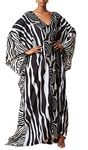 Women's Oversized Kaftan Dresses Casual Long Beach Maxi Dress V Neck Swimsuit Bikini Cover Ups