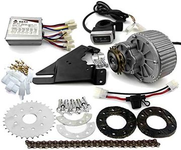 L-Faster 450W Newest Electric Bike Left Drive Conversion Kit Can Fit Most of Common Bicycle Use Spoke Sprocket Chain Drive for City Bike(36V Thumb Kit)