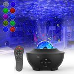 Rusoso Star Projector, Galaxy Projector with Bluetooth Music Speaker,Ocean Wave Night Light Projector for Kids Gift,Christmas Projector Light for Bedroom Decor,Game Rooms,Home Theatre