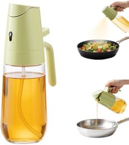 AIIONP 2 in 1 Glass Oil Sprayer & Dispenser, 2026 Premium Olive Oil Dispenser Bottle for Kitchen, Food-grade Oil Spray Bottle for Cooking, Air Fryer, Frying, BBQ (Green-500ml)