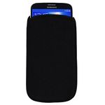 Black Universal Neoprene Shock Absorbing proof Pouch Sleeve Case for LG G6 / LG X Power / LG Stylus 3 / Samsung Galaxy S8 Plus / Motorola Moto G5 Plus / Alcatel Flash /BLU R1 Plus