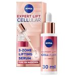 NIVEA Cellular Expert Lift 3-Zone Lifting Serum (30ml), Face Serum with Pure 10x Bakuchiol, Visibly Reduces Wrinkles, Lifts Contours and Tightens Skin