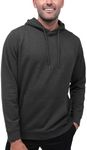 INTO THE AM Pullover Hoodies for Men - Lightweight Casual Fleece Slim Fit Plain Pullover Sweatshirt (Charcoal, 4X-Large)