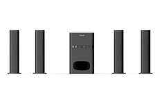 Panasonic SC-HT480GW-K 4.1 Ch Convertible Soundbar, 100 W, Deep Bass Sound, Bluetooth, USB, RCA, AUX Inputs, Wall Mountable, Remote Control (Black)