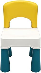 burgkidz Plastic Kids Chair, Durable and Lightweight, 9.3" Height Seat, Indoor or Outdoor Use for Ages 2 and Up (Macaron)