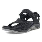 ECCO Women's Yucatan Coast Sport Sandal, Black Nubuck, 7-7.5