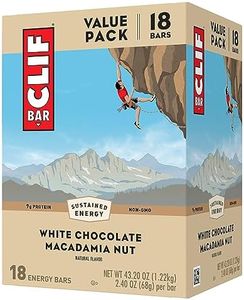 Clif Bar - White Chocolate Macadamia Nut Flavor - Made with Organic Oats - 9g Protein - Non-GMO - Plant Based - Energy Bars - 2.4 oz. (18 Pack)