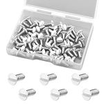 AIEX 60Pcs 3/8 Inch Long 6-32 Thread White Wall Plate Screws Outlet Cover Screws Switch Cover Screws Replacement Wall Plate Screws Electrical Screws