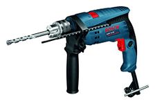 Bosch GSB 16 RE Heavy Duty Corded Electric Impact Drill, 750W, 1.8 kg, 2.1 Nm, 3,250 rpm, 13 mm Chuck, Compact Design, With Auxiliary Handle, Depth gauge, Chuck key, 1 Year Warranty