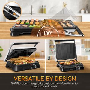 Aigostar 2000W Sandwich Toaster – Non-Stick, Compact Electric Grill