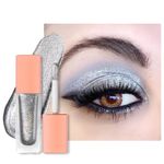 Oulac Liquid Glitter Eyeshadow – Silver Eyeshadow Liquid Shimmer Eyeshadow & Eyeliner with Fine Sparkle, Blendable Sparkly Eye Make-up, Crease-Free, Vegan, Cruelty-Free, 5.4g, Bling Silver (13)