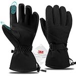 Winter Ski Gloves for Men Women, 3M Thinsulate Waterproof Touchscreen Warm Snowboard Gloves for Driving Sledding Snowmobile