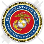 US MARINE CORPS Seal USMC United States MARINES USA America. American 90mm (3.5") Vinyl Bumper Sticker, Decal