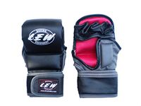 LEW MMA Gloves for Grappling Martial Arts Training | Palm Maya Hide Leather Sparring Mitts| Perfect for Cage Fighting, Combat Sports, Punching Bag, Muay Thai & Kickboxing MMA Gloves