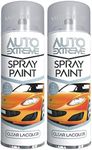 2 x 250ml Clear Lacquer Spray Paint Cans All Purpose Diy Spray Paint clear coat spray paint