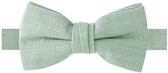 Spring Notion Boys' Linen Blend Bow Tie, Sage Medium