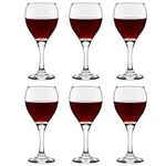 Libbey Red Wine Glass Teardrop 318 ml / 31.8 cl Set of 6 Dishwasher Safe Timeless Strong Quality