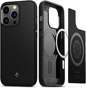 SPIGEN Mag Armor Case Designed for Apple iPhone 13 Pro (2021)[6.1-inch] MagSafe Compatible Magnetic Ring Cover Cover - Black