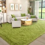 Kelarea Super Soft Shaggy Rug Fluffy Bedroom Carpets, 6x9 Feet Grass Green, Modern Indoor Fuzzy Plush Area Rugs for Living Room Dorm Home Decorative Kids Girls Children's Floor Rugs