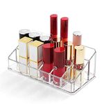 Weiai Lipstick Holder 18 Spaces Lipgloss Organizer, 3 Rows - Multi Level, Makeup Holder & Cosmetics Storage Display